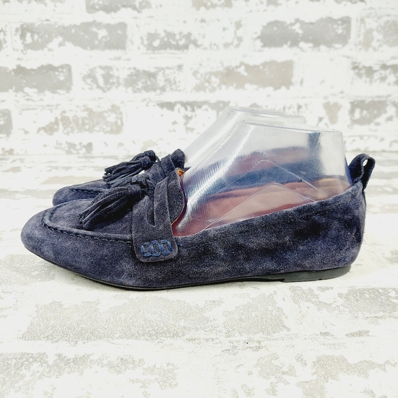 New Aquatalia Journee Suede Square Toe Slip On Loafer Flats M230 - Picture 1 of 12